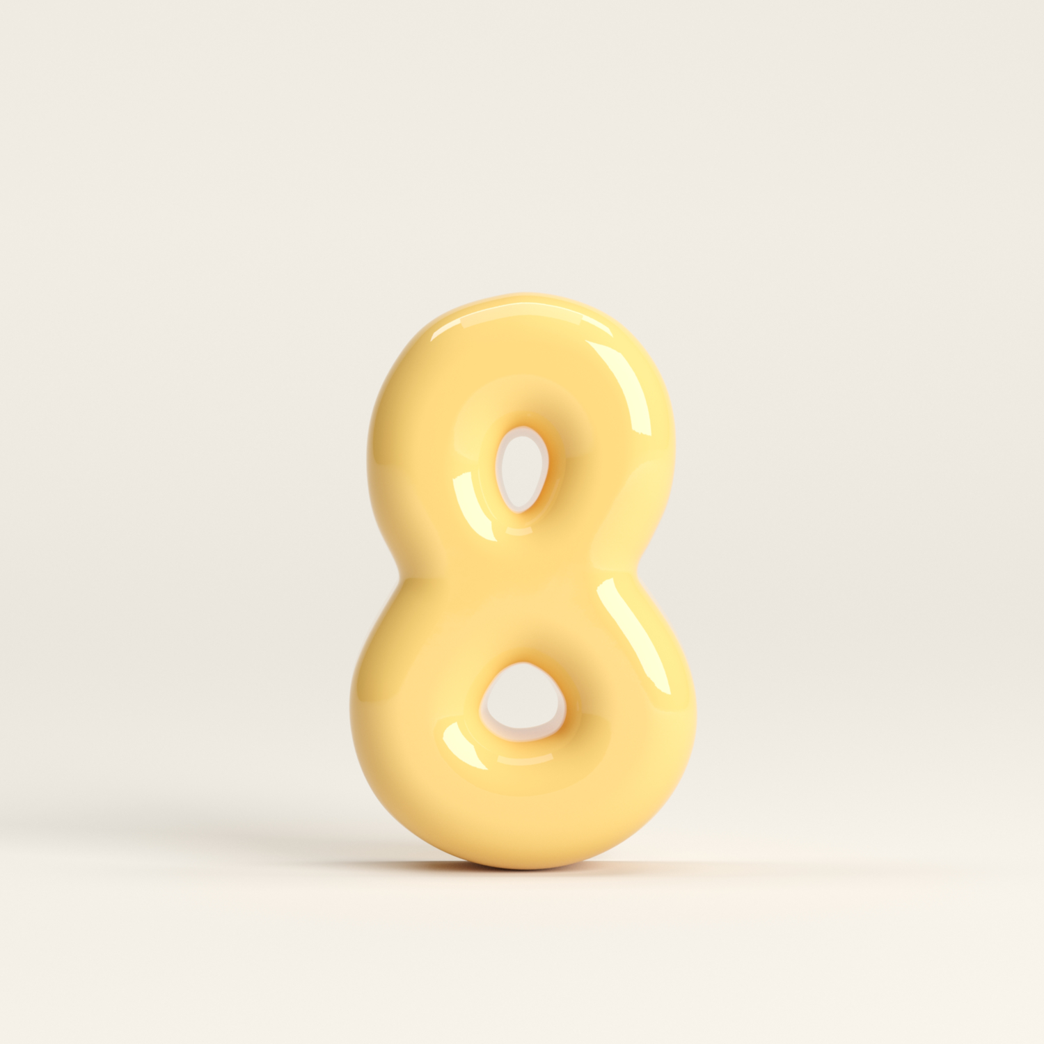 Number 8 – handcrafted ceramic decor