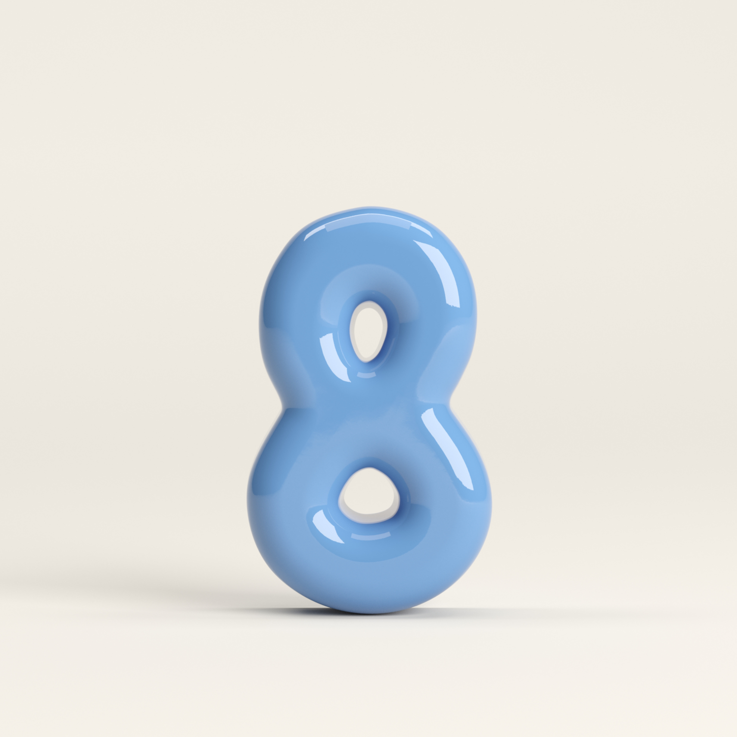 Number 8 – handcrafted ceramic decor