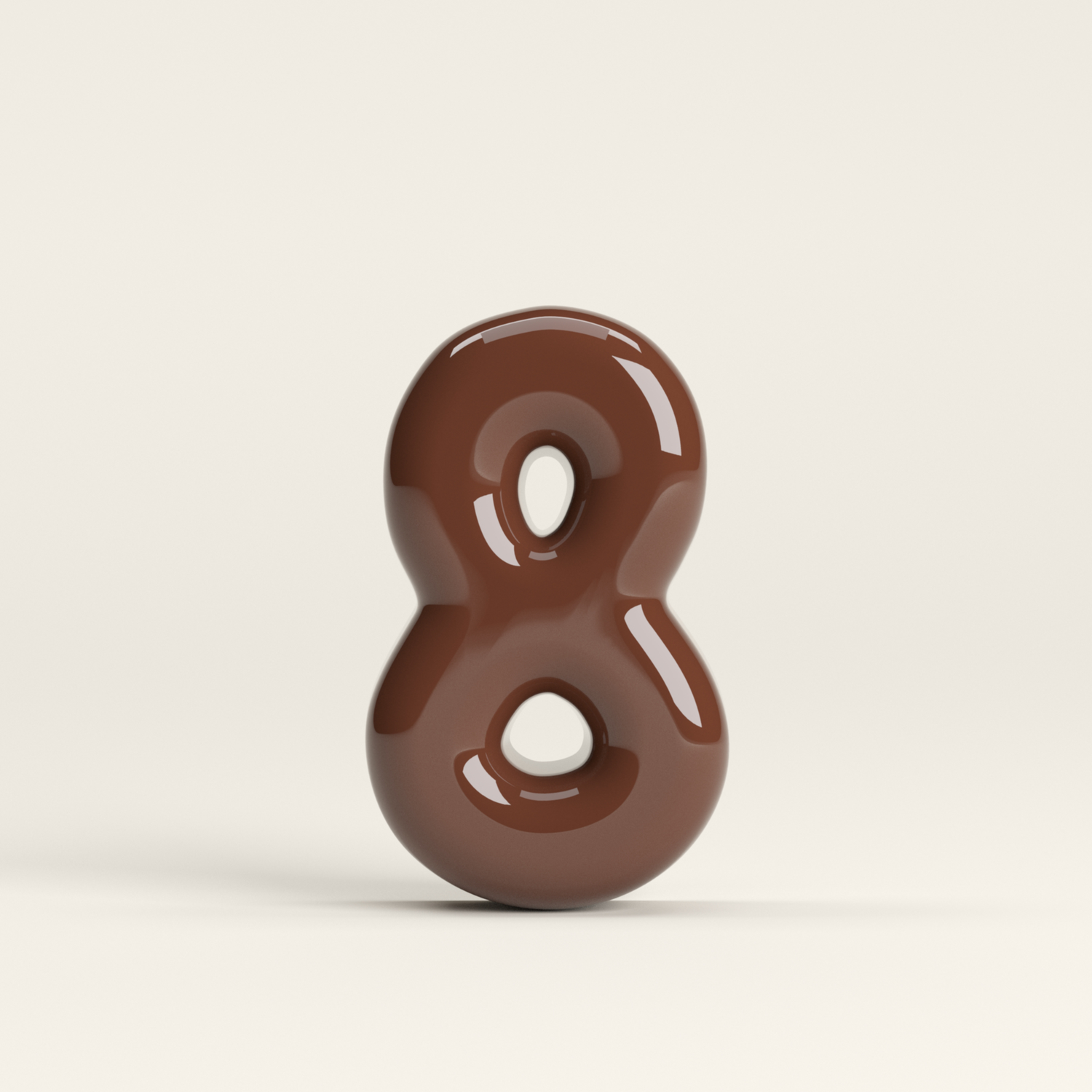 Number 8 – handcrafted ceramic decor