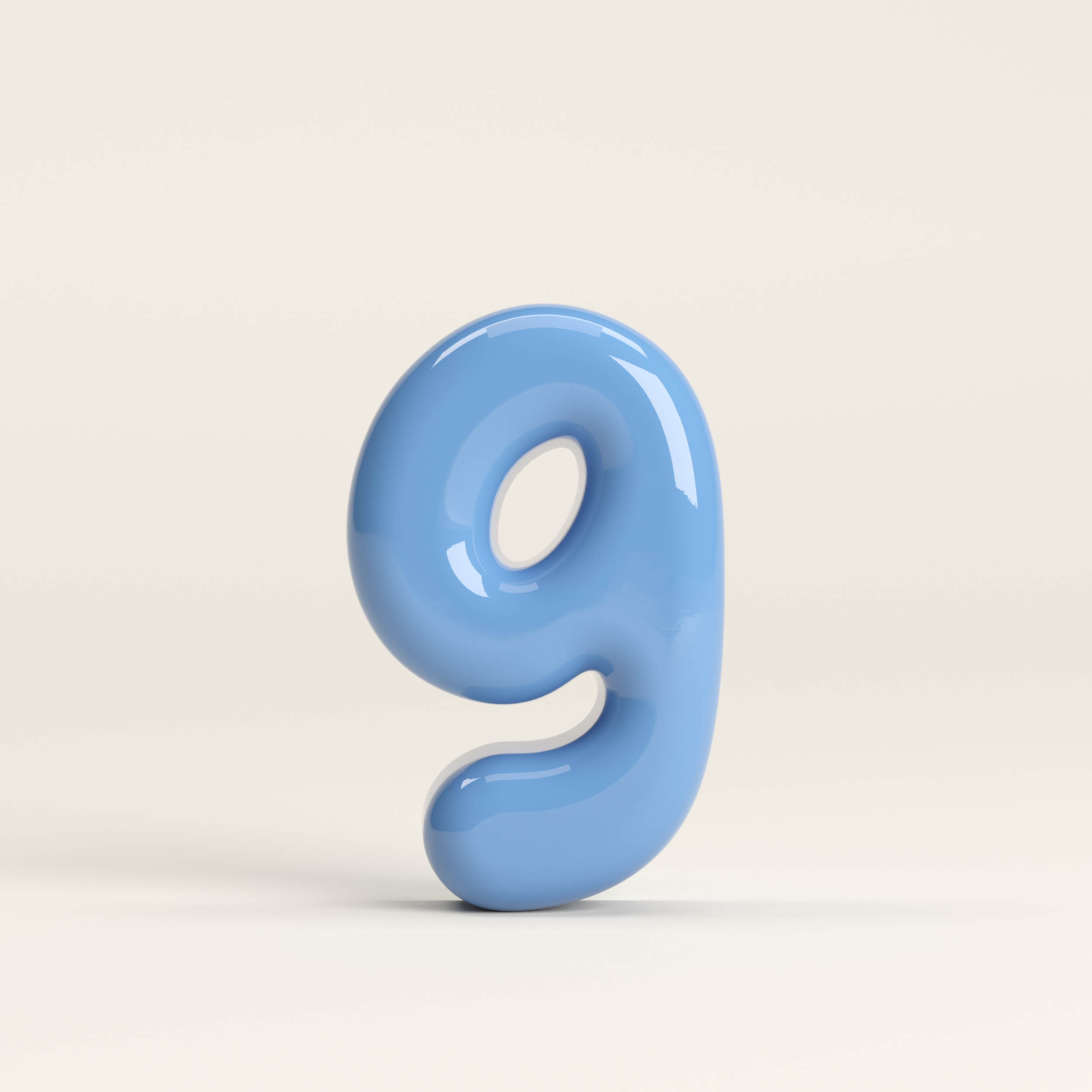 Number 9 – handcrafted ceramic decor