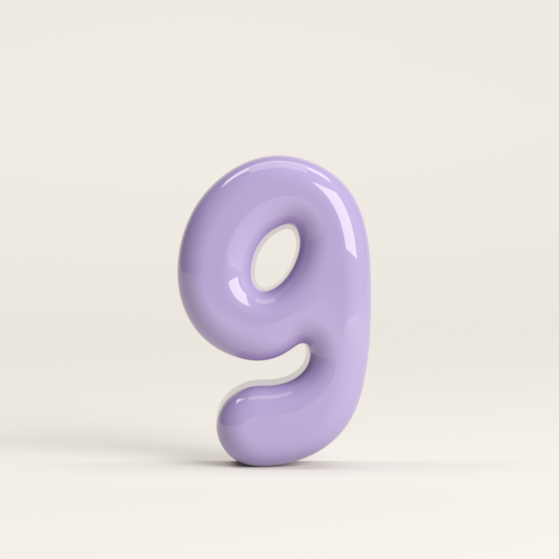 Number 9 – handcrafted ceramic decor