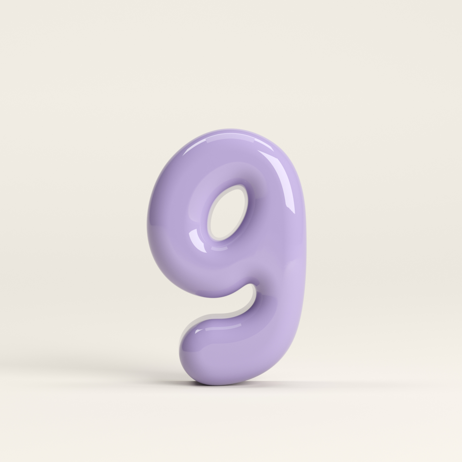 Number 9 – handcrafted ceramic decor