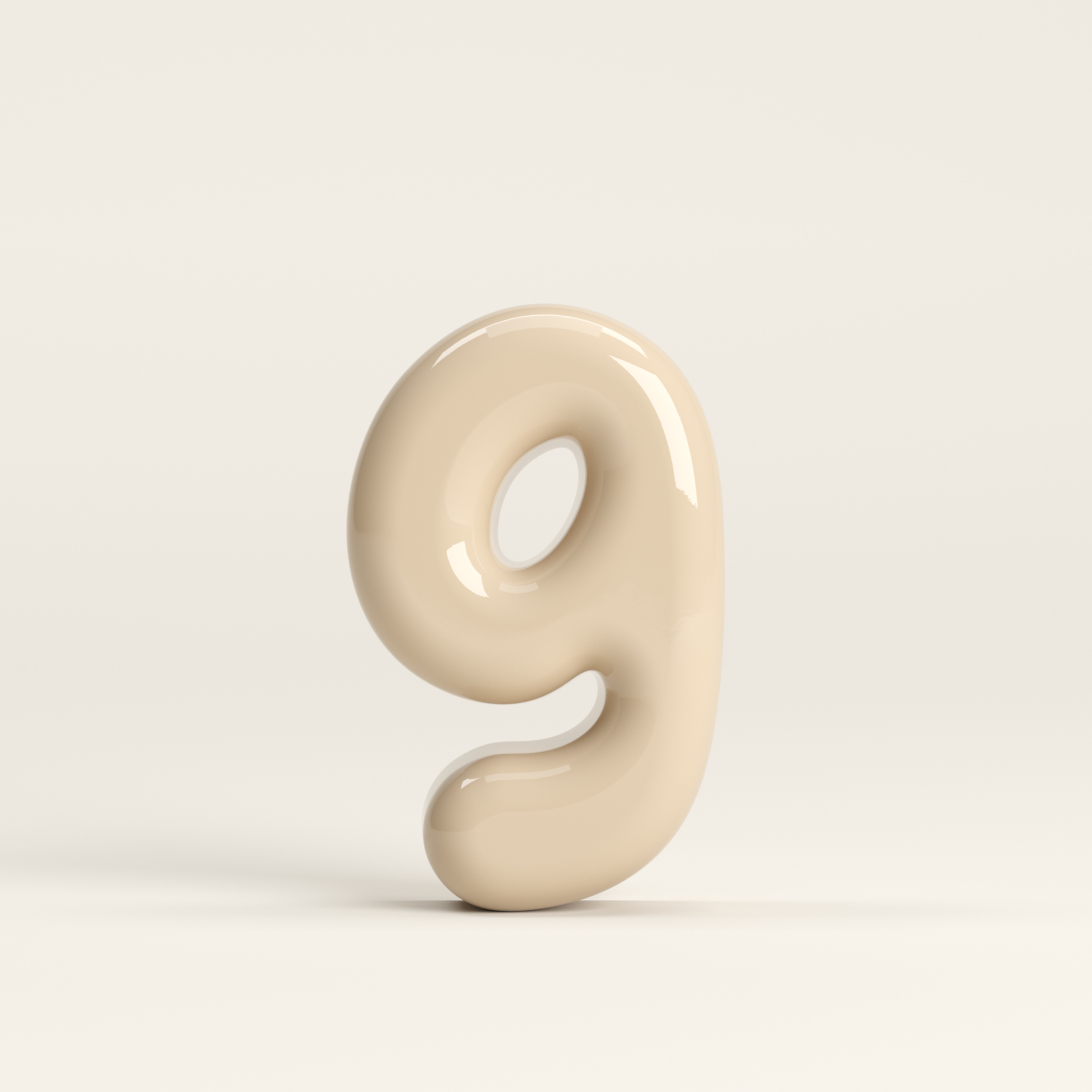 Number 9 – handcrafted ceramic decor