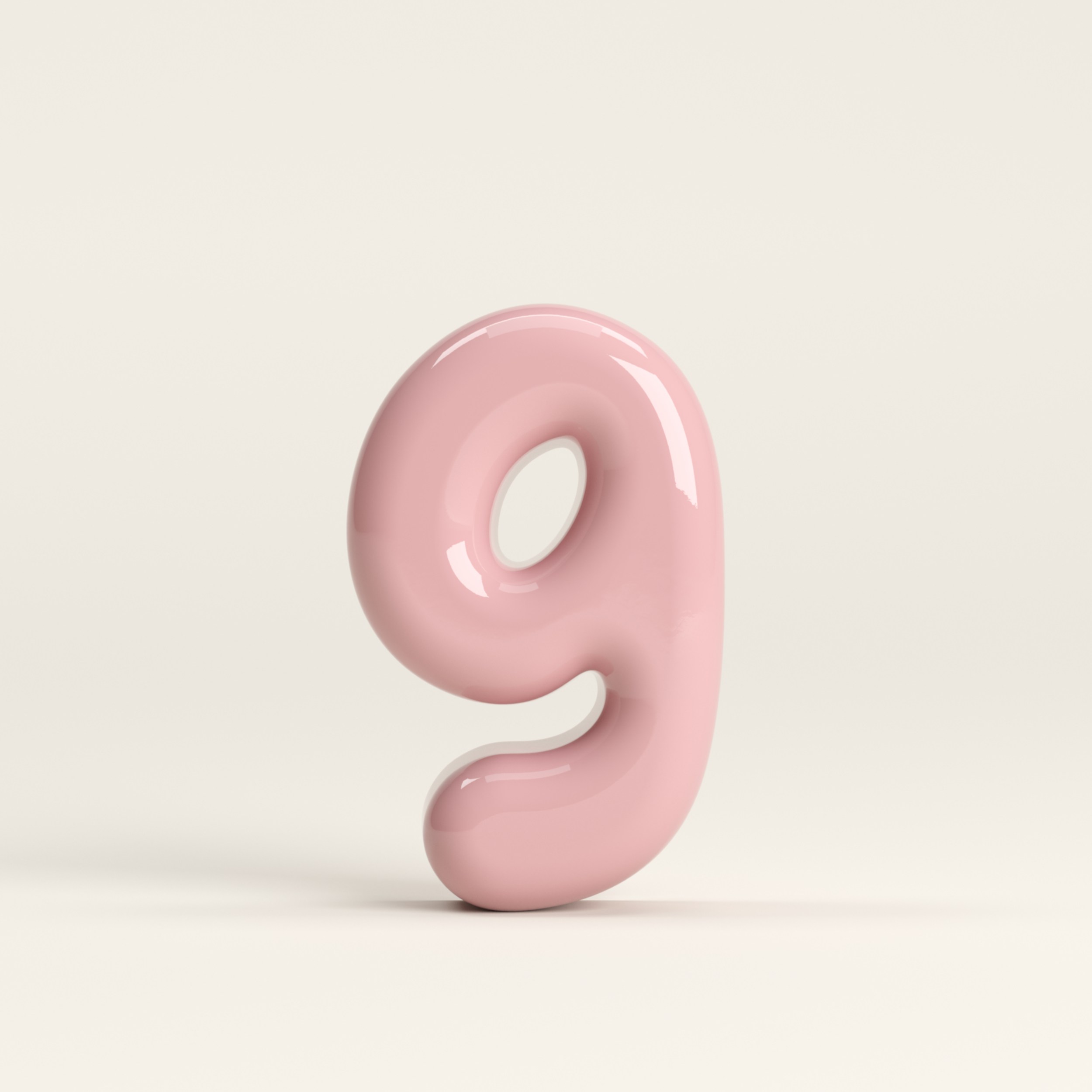 Number 9 – handcrafted ceramic decor