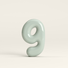 Number 9 – handcrafted ceramic decor