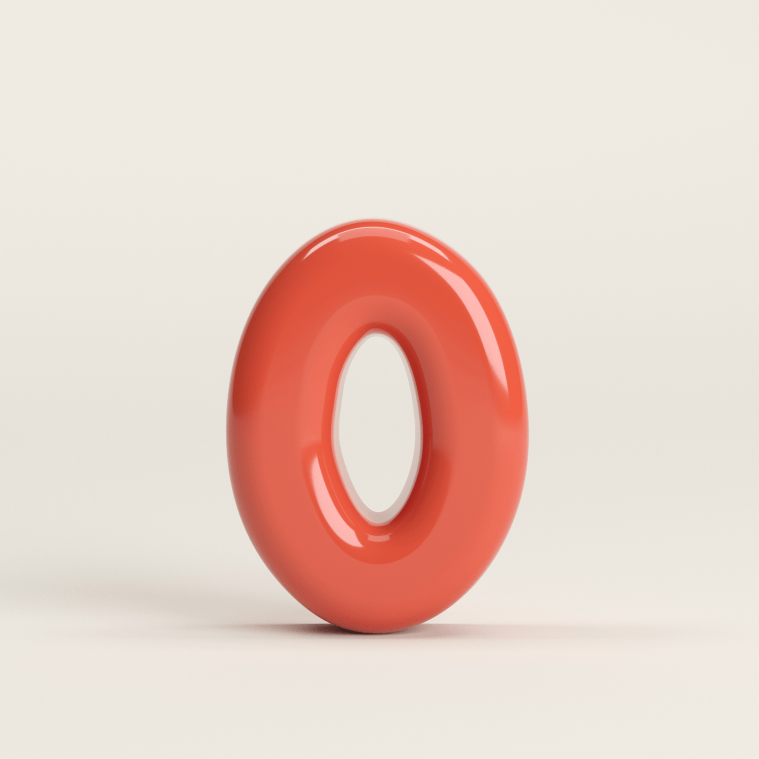 Number 0 – handcrafted ceramic decor