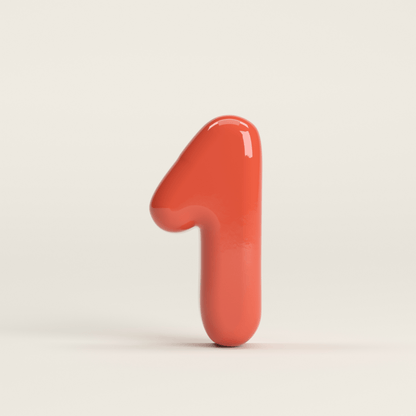 Number 1 – handcrafted ceramic decor