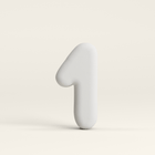 Number 1 –  Unglazed ceramic decor