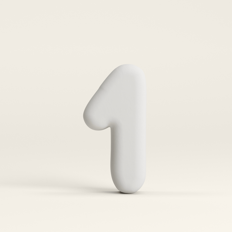 Number 1 –  Unglazed ceramic decor