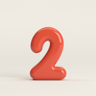 Number 2 – handcrafted ceramic decor
