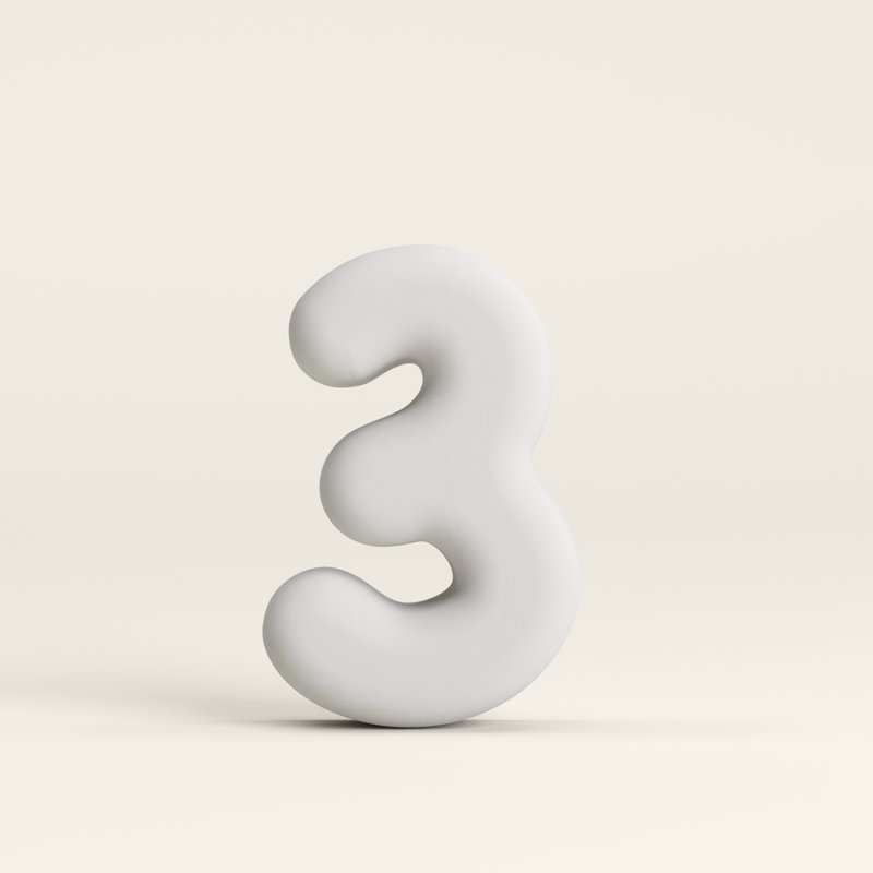 Number 3 –  Unglazed ceramic decor