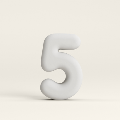 Number 5 –  Unglazed ceramic decor