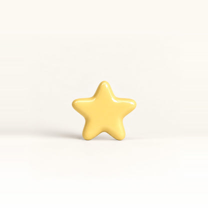 Star 2 – handcrafted ceramic decor in Soft yellow