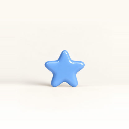 Star 2 – handcrafted ceramic decor in Pastel sky blue