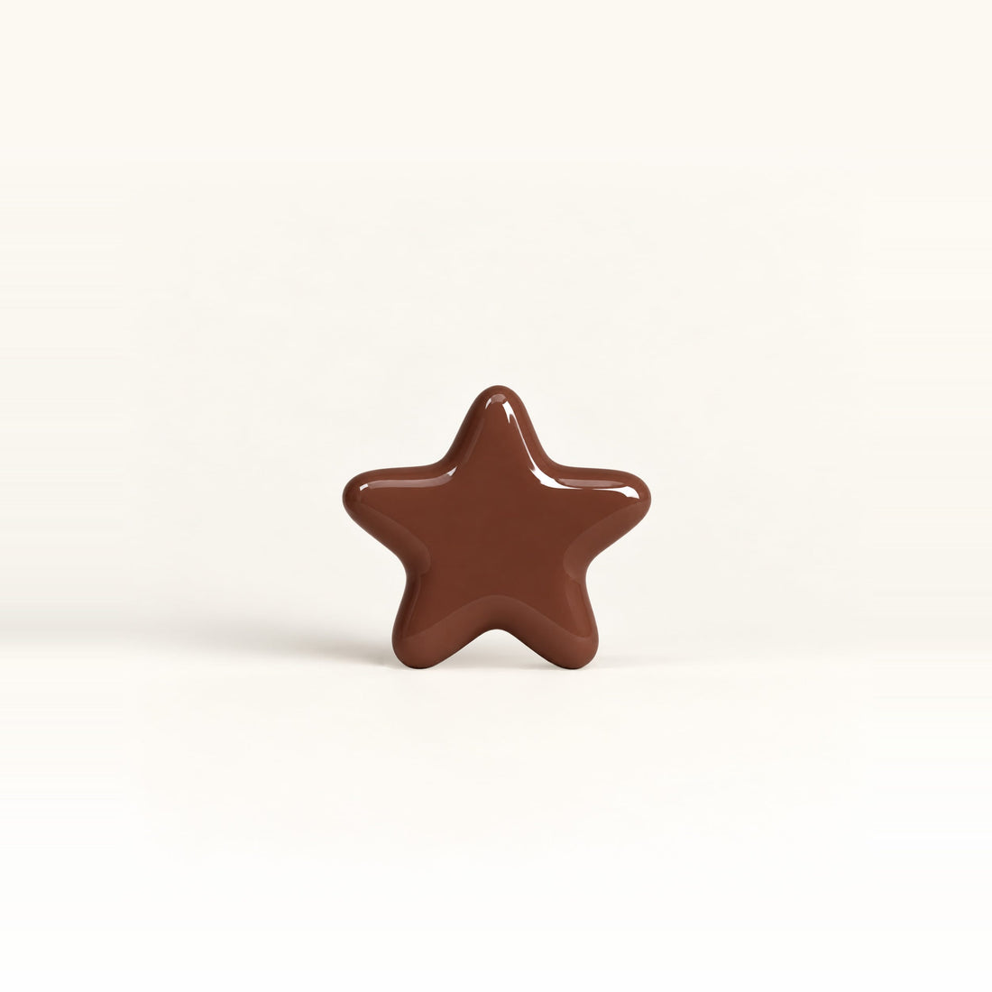 Star – handcrafted ceramic decor in Deep chocolate brown