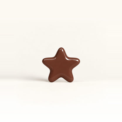 Star 2 – handcrafted ceramic decor in Deep chocolate brown