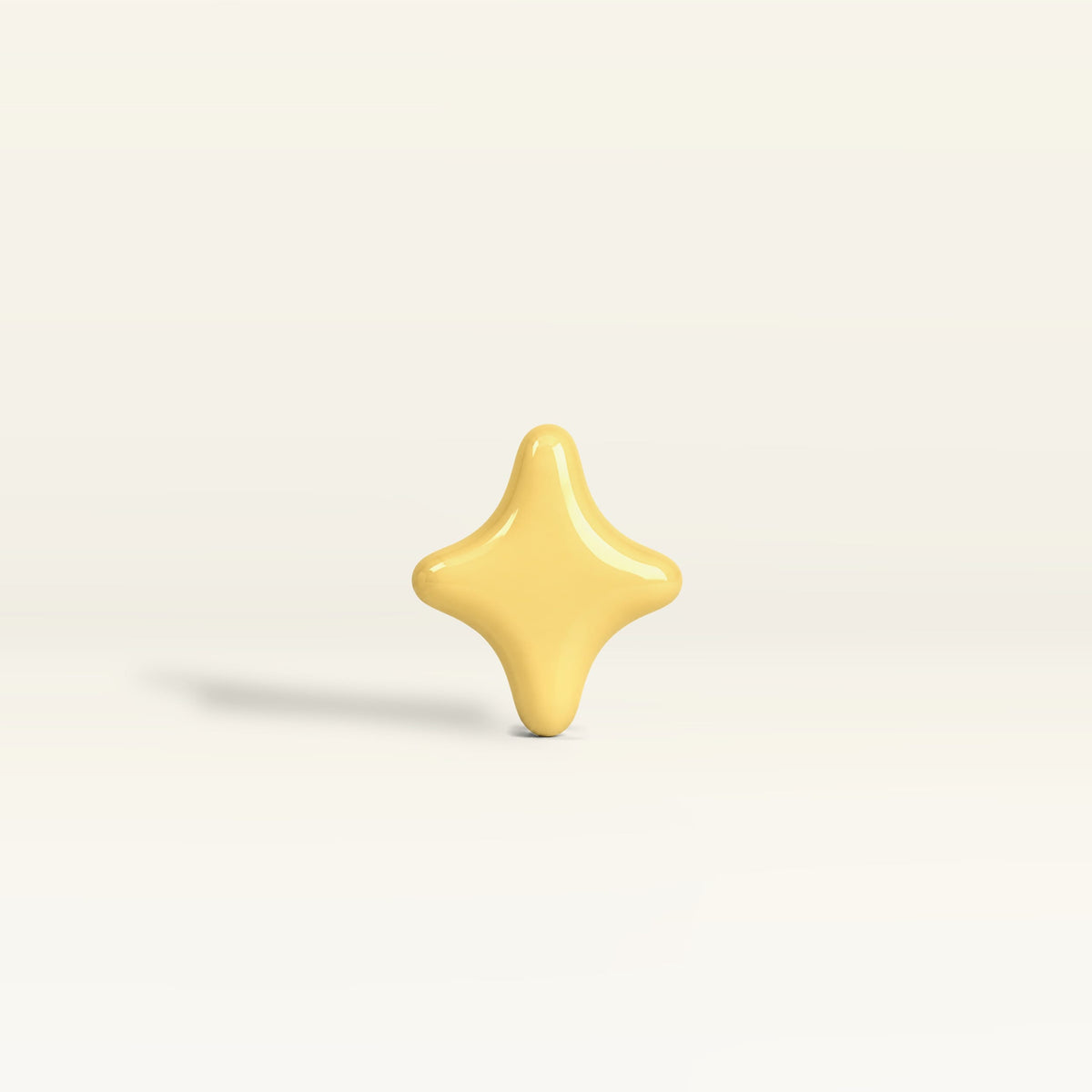 Star 1 – handcrafted ceramic decor in Soft yellow
