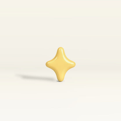 Star 1 – handcrafted ceramic decor in Soft yellow