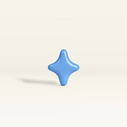 Star 1 – handcrafted ceramic decor in Pastel sky blue