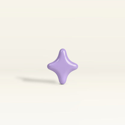 Star 1 – handcrafted ceramic decor in Light lavender purple