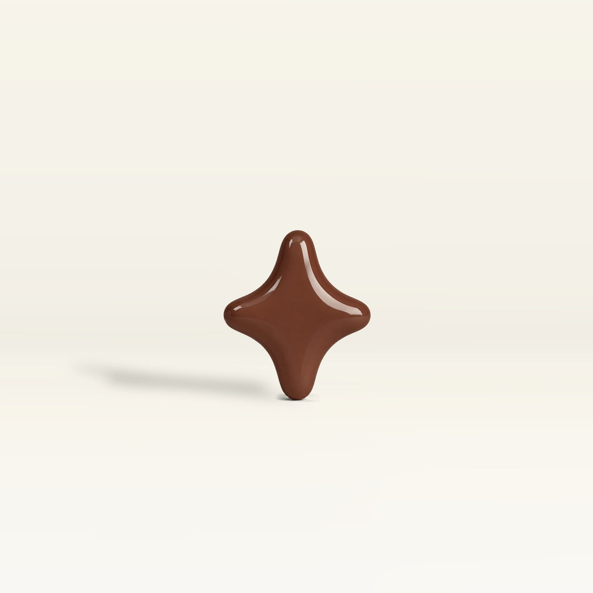Star 1 – handcrafted ceramic decor in Deep chocolate brown