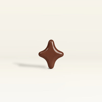 Star 1 – handcrafted ceramic decor in Deep chocolate brown