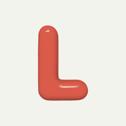 Letter L – handcrafted ceramic decor