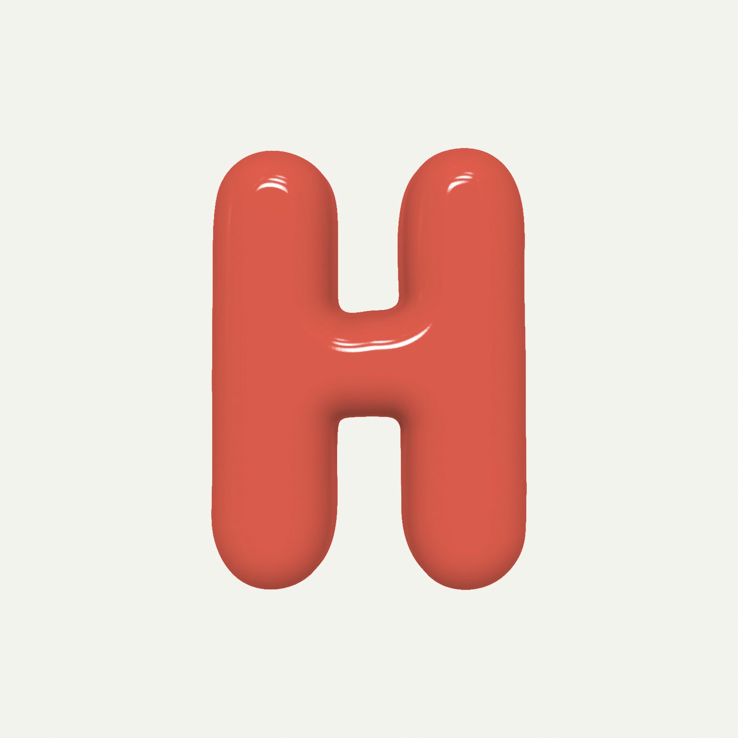 Letter H – handcrafted ceramic decor