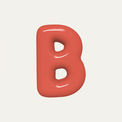 Letter B – handcrafted ceramic decor