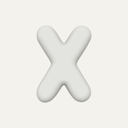 Letter X – handcrafted ceramic decor