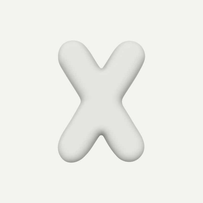 Letter X – handcrafted ceramic decor