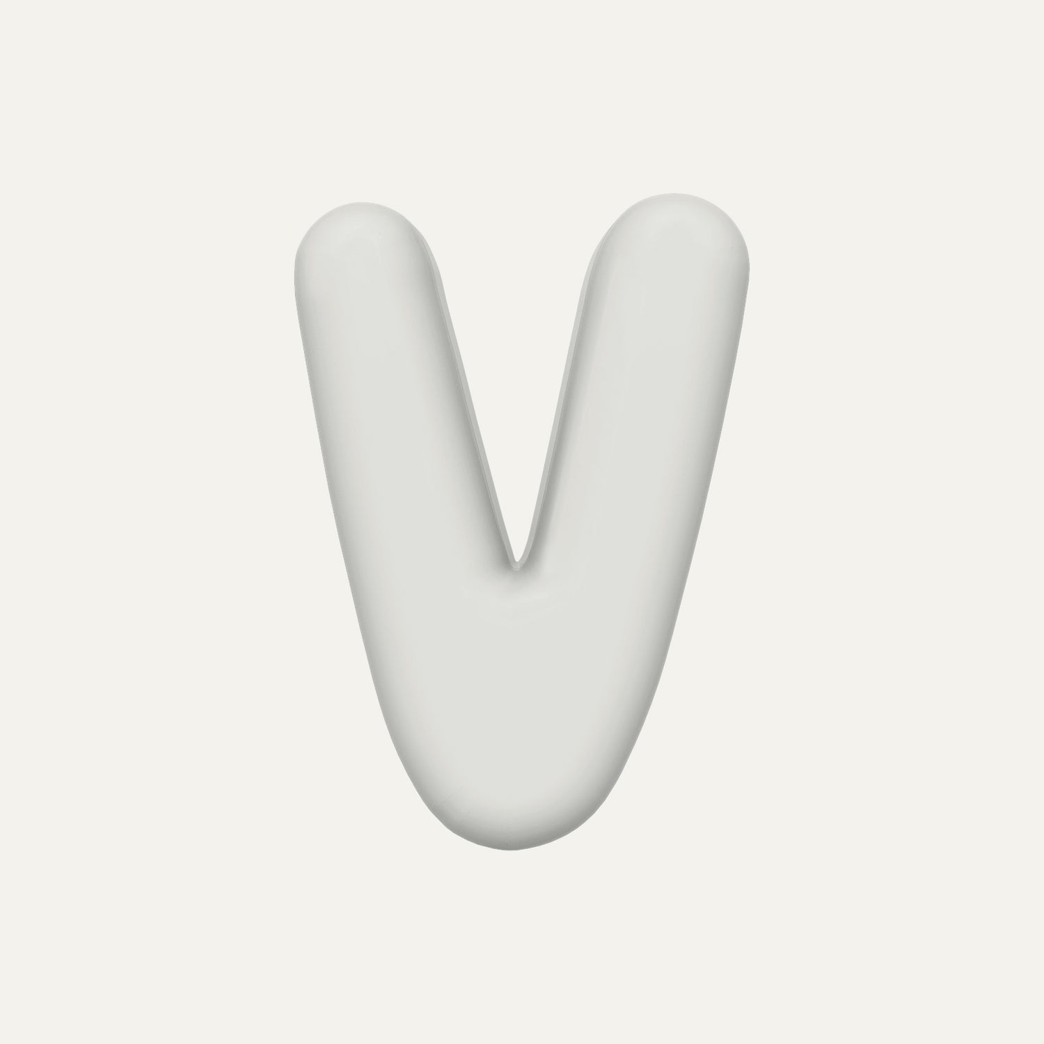 Letter V – handcrafted ceramic decor