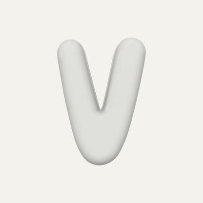 Letter V – handcrafted ceramic decor