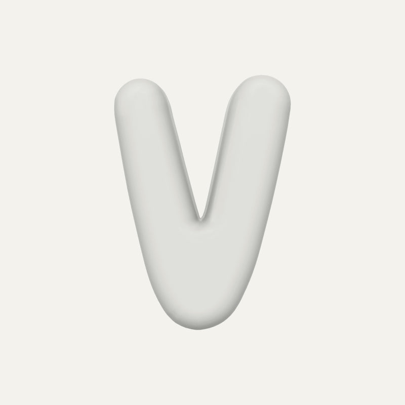 Letter V – handcrafted ceramic decor