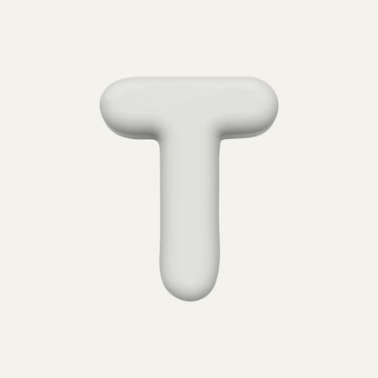 Letter T – handcrafted ceramic decor