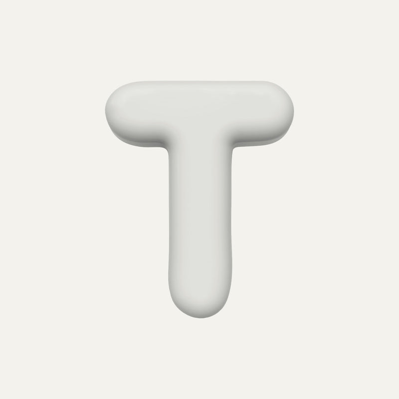 Letter T – handcrafted ceramic decor