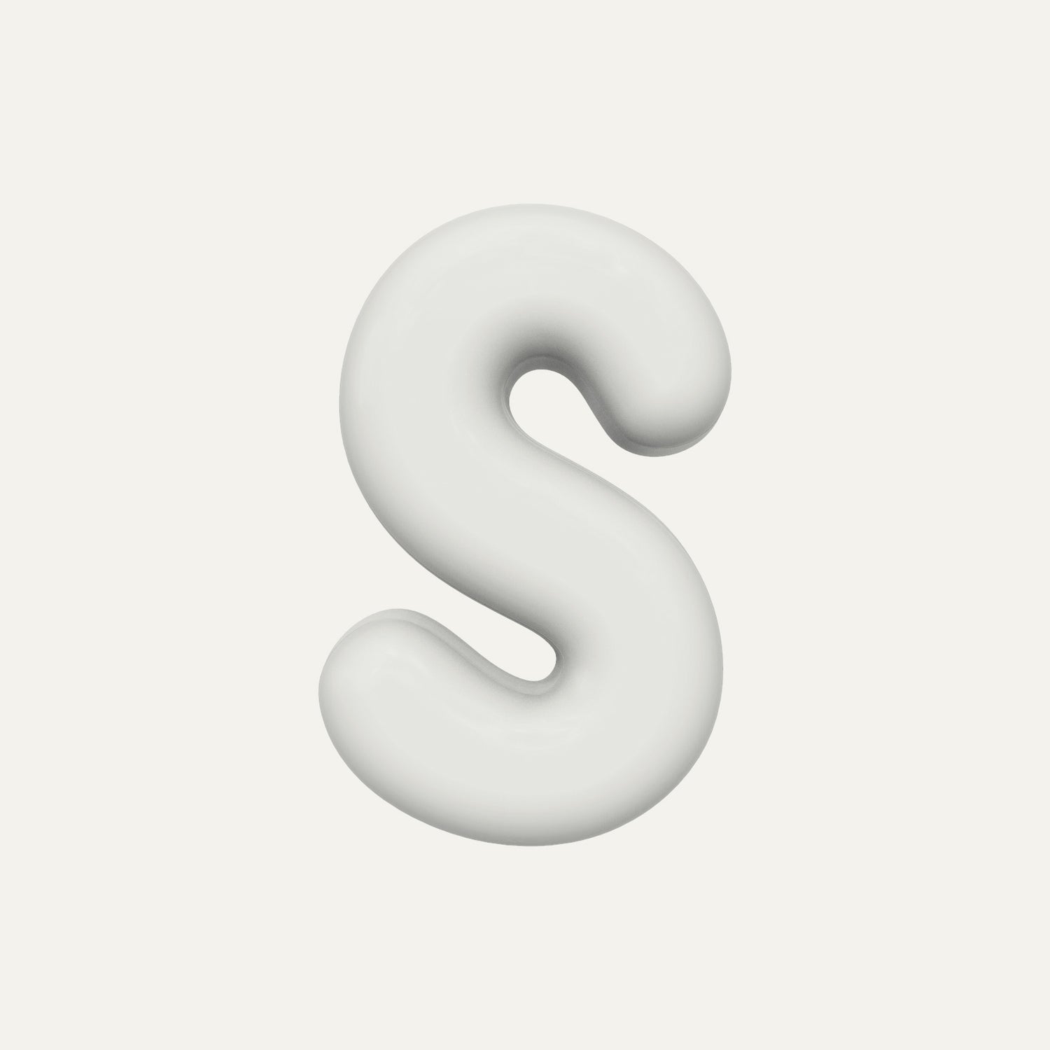Letter S – handcrafted ceramic decor