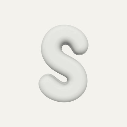 Letter S – handcrafted ceramic decor