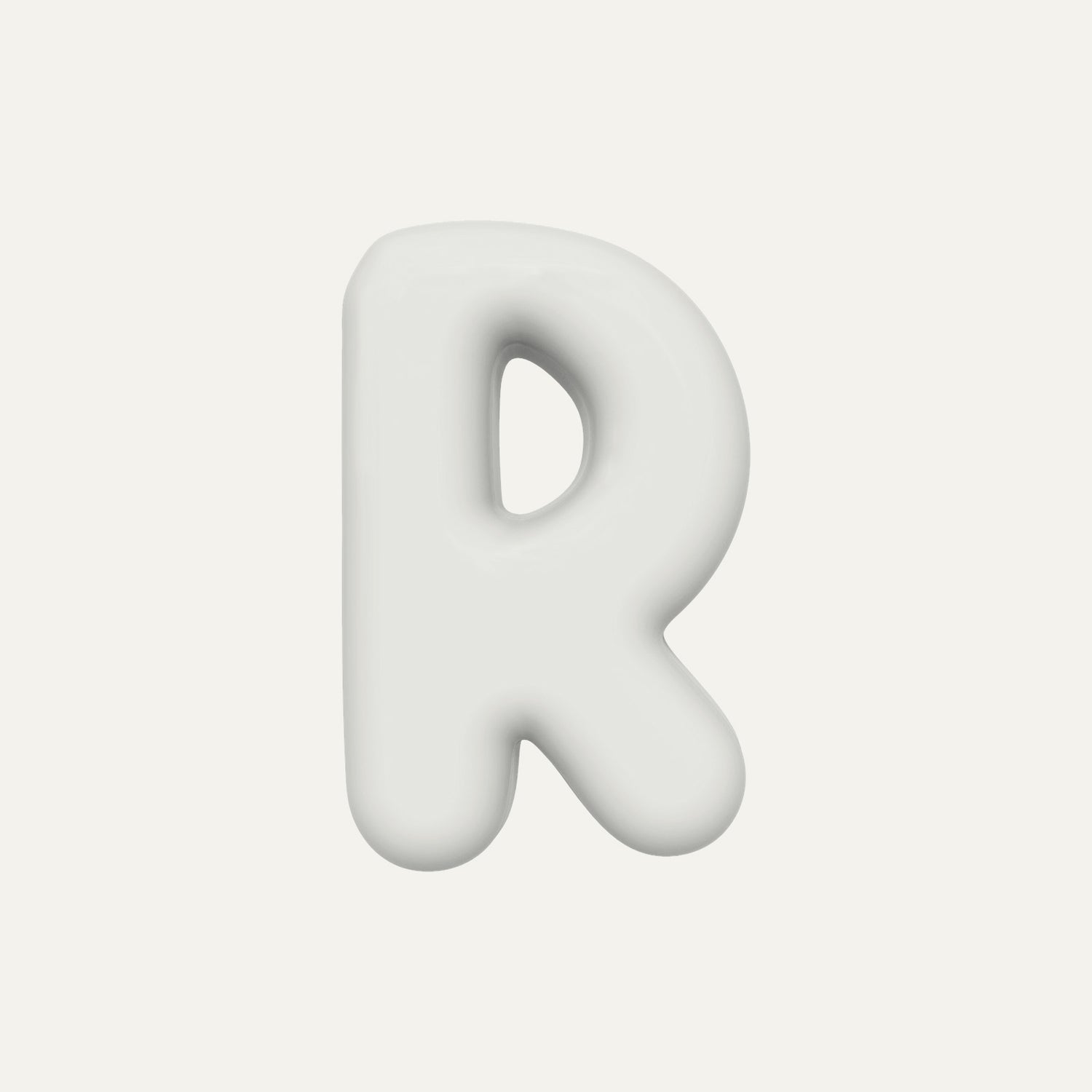 Letter R – handcrafted ceramic decor