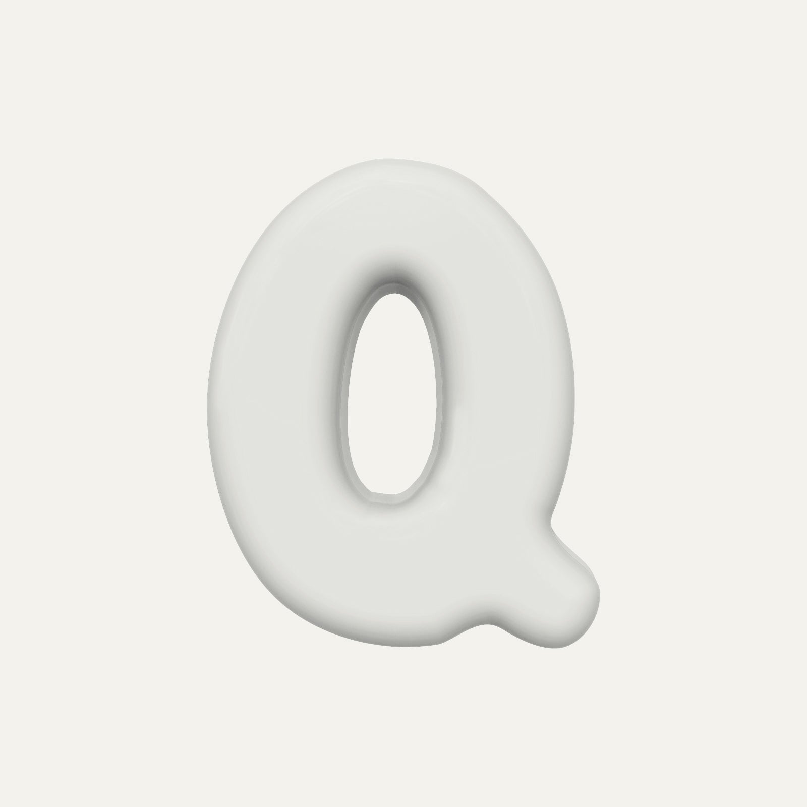 Letter Q – handcrafted ceramic decor