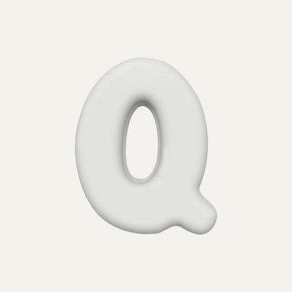 Letter Q – handcrafted ceramic decor