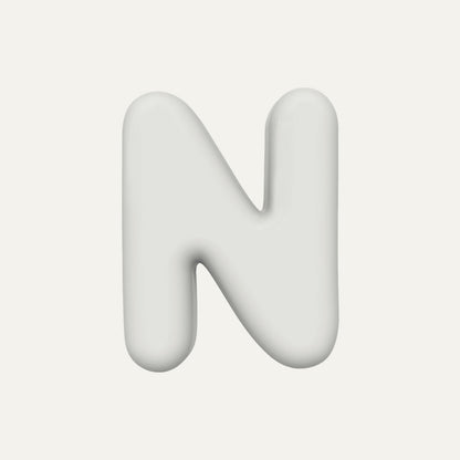 Letter N – handcrafted ceramic decor