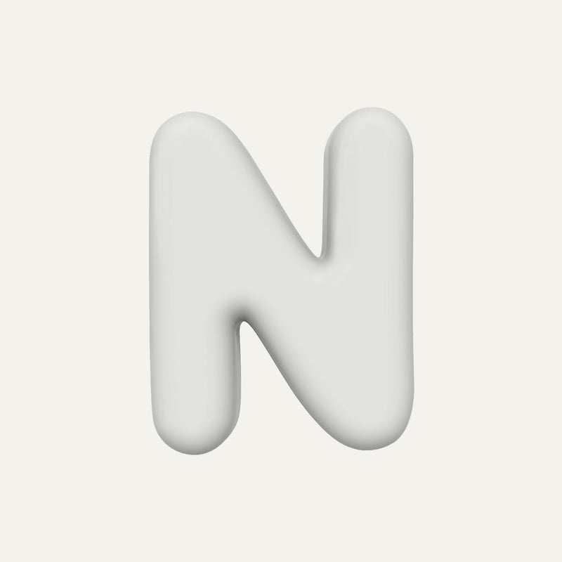 Letter N – handcrafted ceramic decor