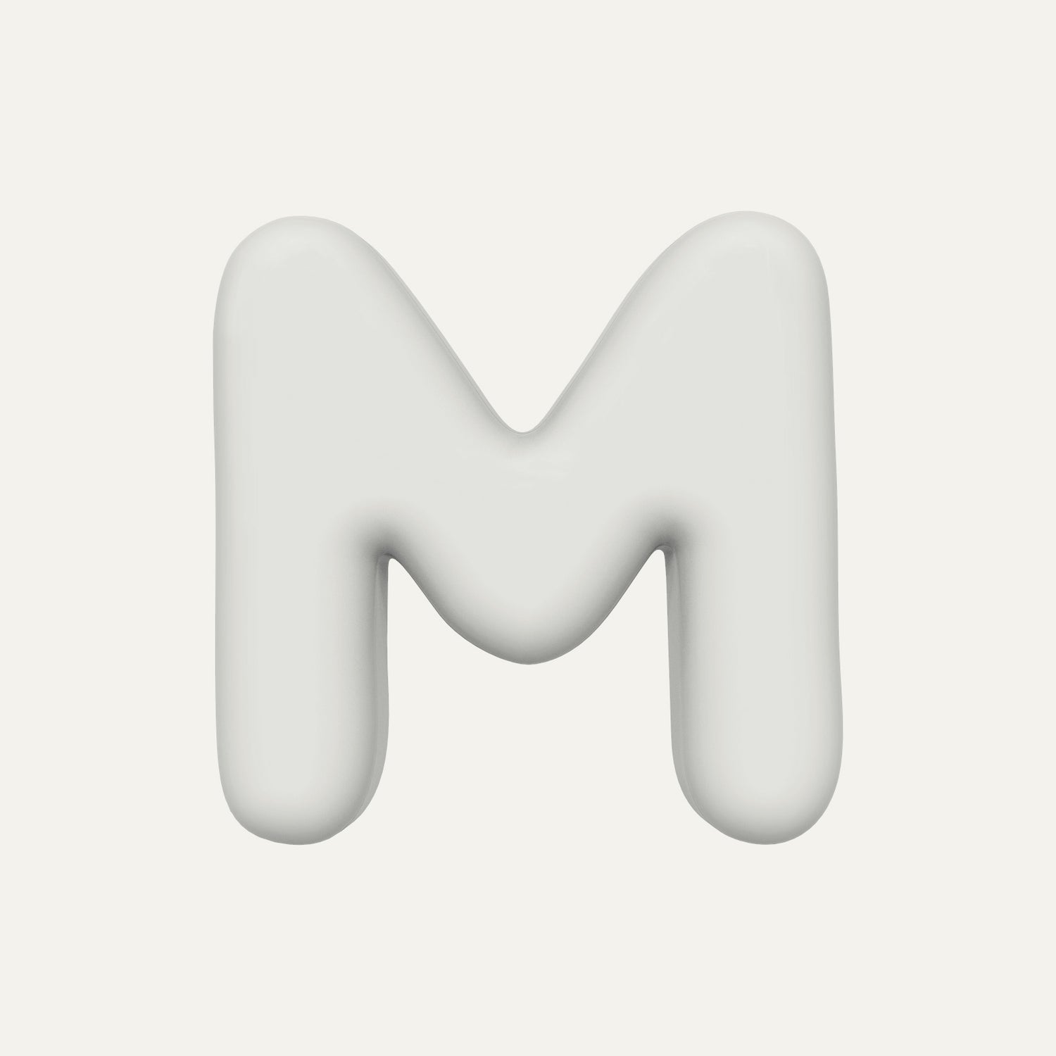 Letter M – handcrafted ceramic decor