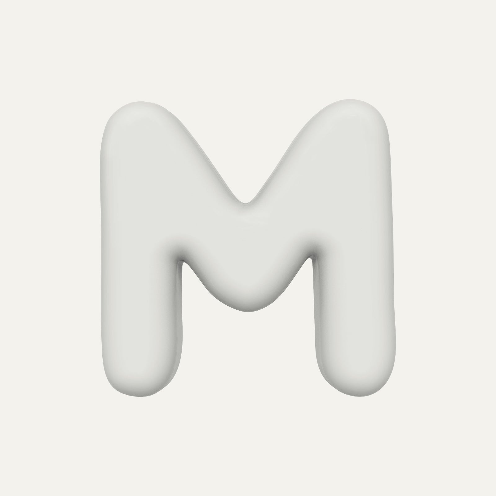 Letter M – handcrafted ceramic decor