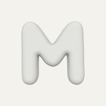 Letter M – handcrafted ceramic decor