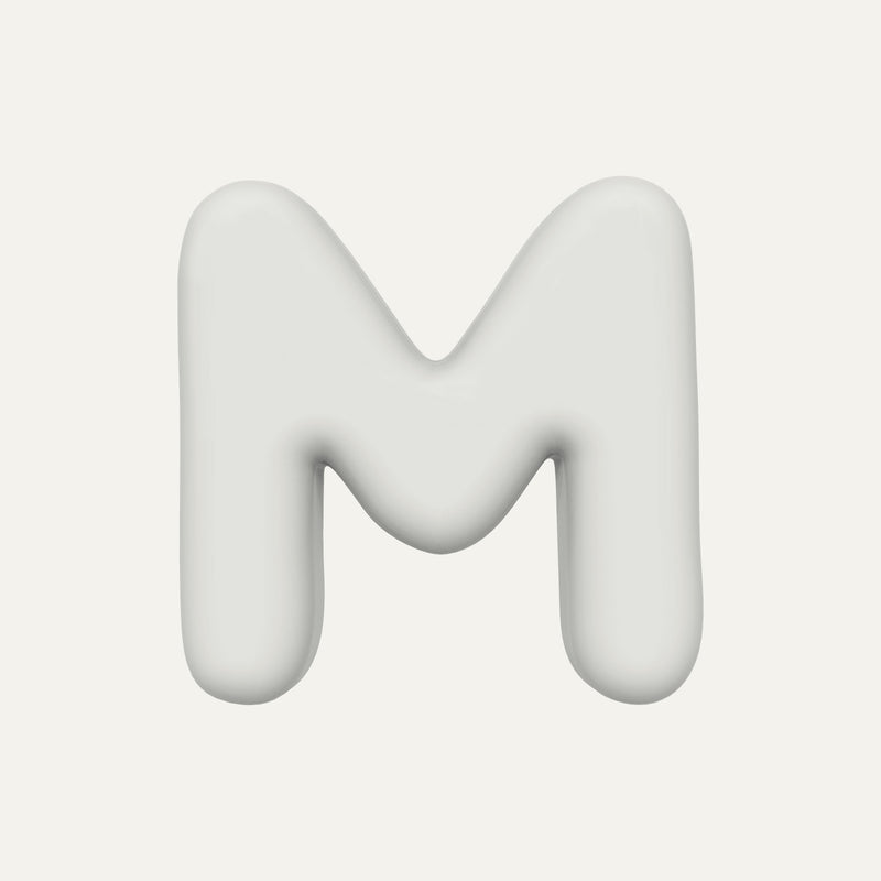 Letter M – handcrafted ceramic decor