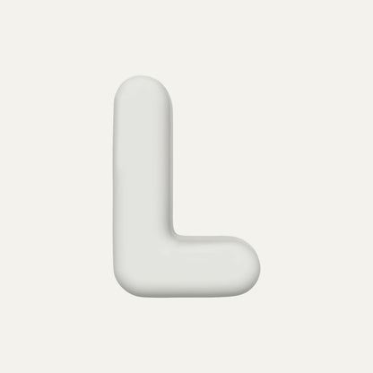 Letter L – handcrafted ceramic decor