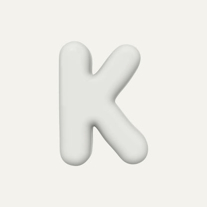 Letter K – handcrafted ceramic decor
