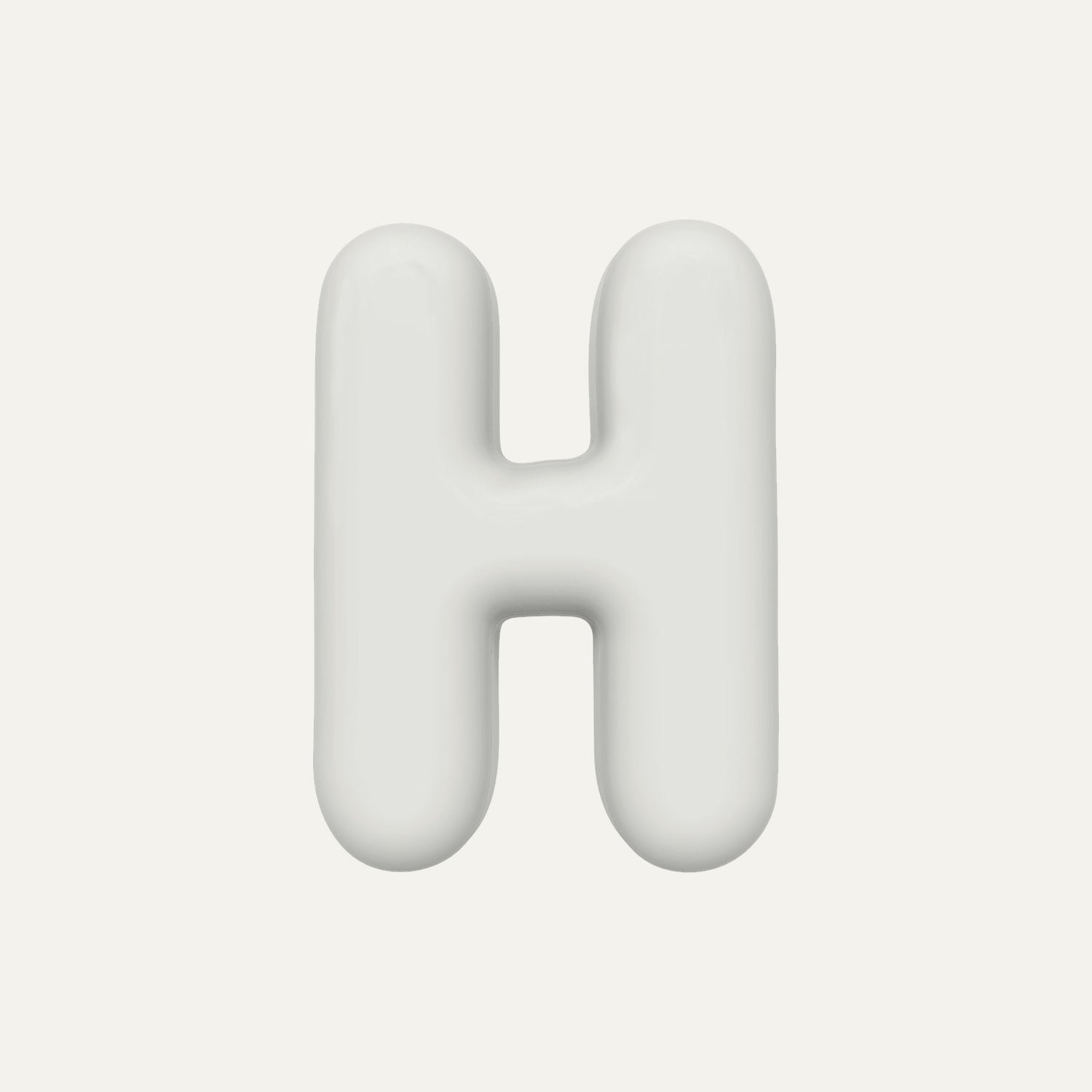Letter H – handcrafted ceramic decor